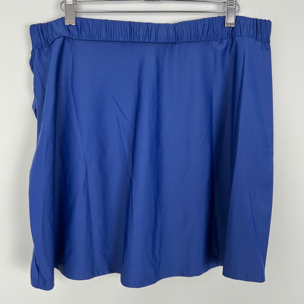 Quince Navy Blue Swim‎ Cover Up Wrap Skirt XL Ruched Side Flounce Hem - Picture 3 of 6